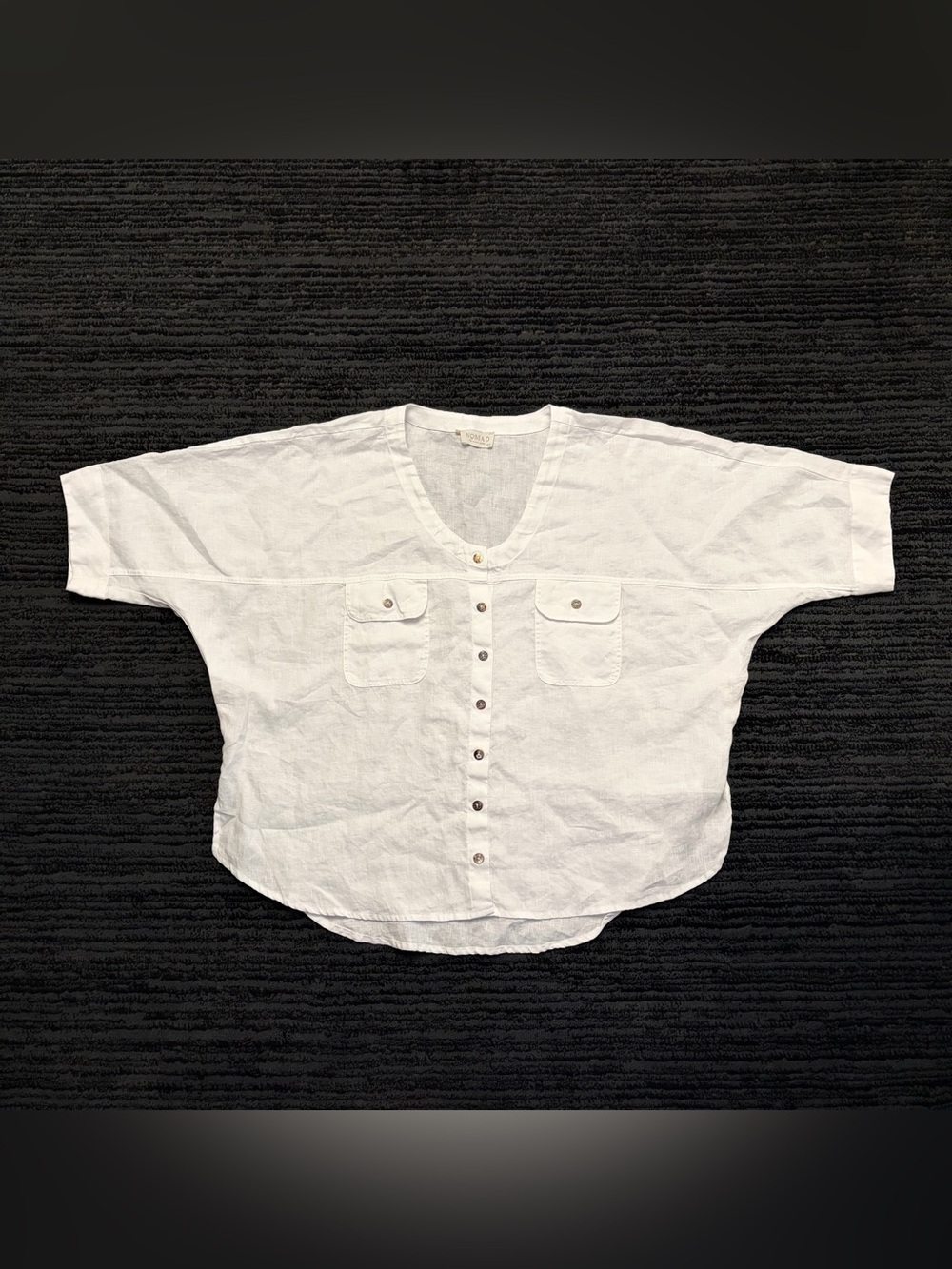 Nomad The Label Dune French Linen Button Front Shirt